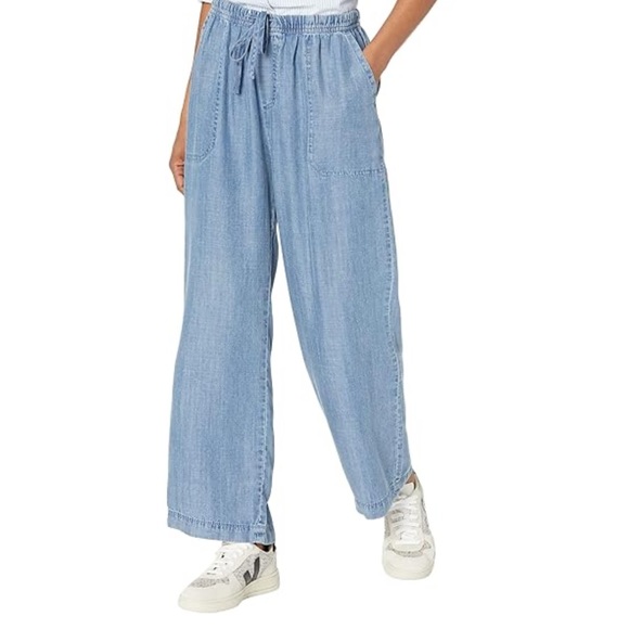 Splendid Indigo Chambray Wide-Leg Pants - Picture 2 of 6